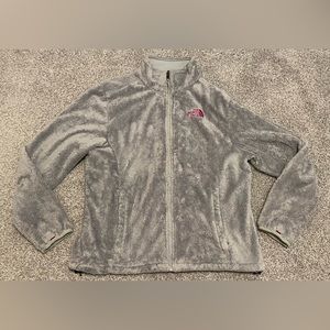 The North Face Women's Size Large Gray Full-Zip Fleece Jacket
